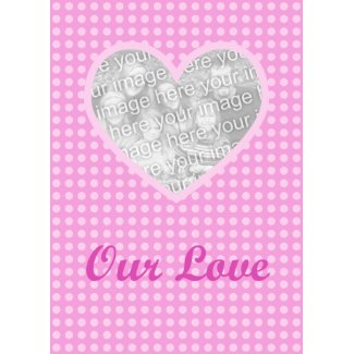 Photo Cutout Heart Valentine's Day Card Template card
