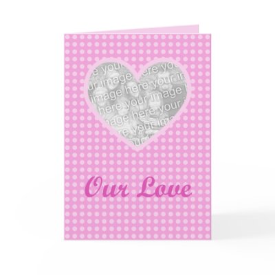 Photo Cutout Heart Valentine's Day Card Template by mariannegilliand