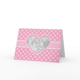 Photo Cutout Heart Valentine's Day Template Card card
