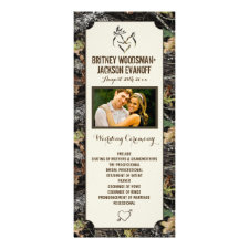 Photo Deer Hearts Hunting Camo Wedding Programs