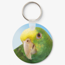 Photo Double Yellow Headed Amazon Parrot keychains by MenagerieMayhem Photo Double Yellow Headed Amazon Parrot keychains
