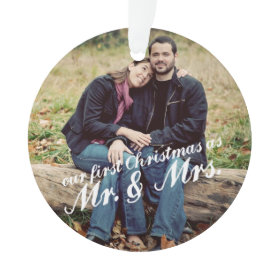 Photo First Christmas Mr. & Mrs. Ornament