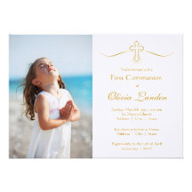 Photo First Communion Invitations