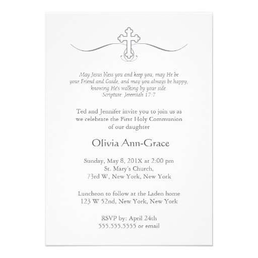 Photo First Communion Invitations