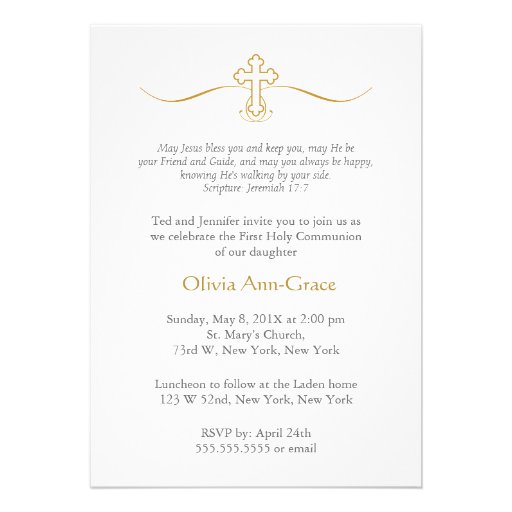 Photo First Communion Invitations