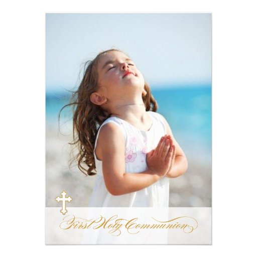 Photo First Communion Invitations (front side)