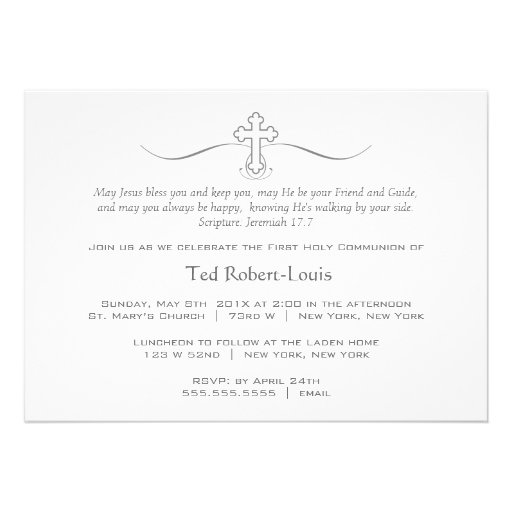 Photo First Communion Invitations