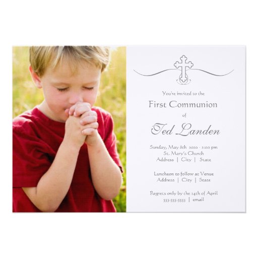 Photo First Communion Invitations