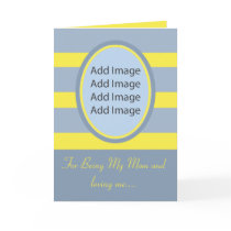 Photo For Mom With Blue Yellow Border Mothers Day  cards
