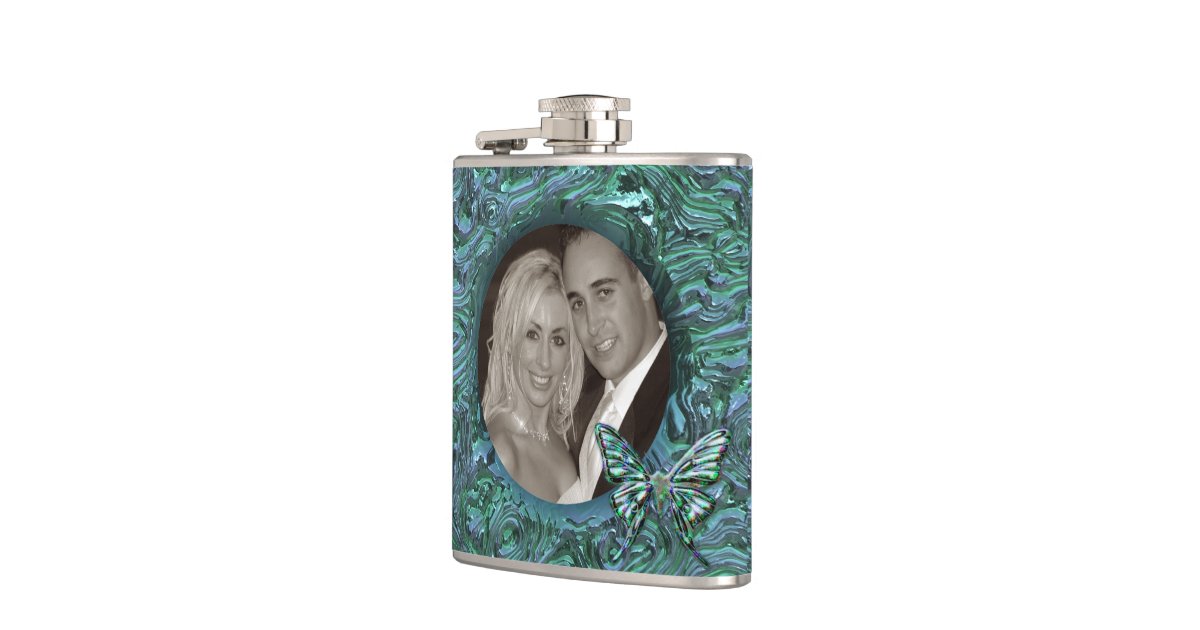 Photo Frame 2 Wrapped Flask Zazzle