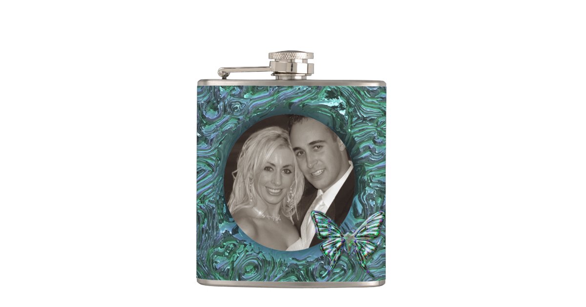 Photo Frame 2 Wrapped Flask Zazzle