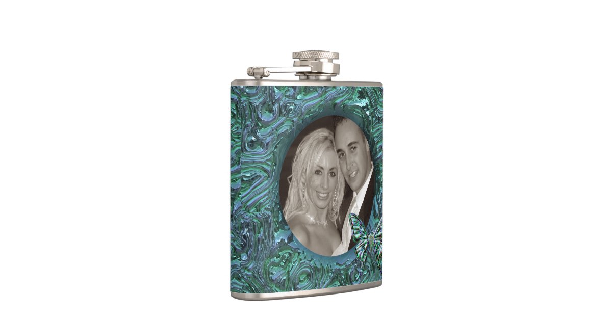 Photo Frame 2 Wrapped Flask Zazzle