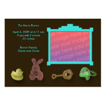 Photo Frame Birth Announcements business cards by BabyAnnouncements Photo Frame Birth Announcements business cards