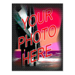 Photo frame dark dotted template postcards
