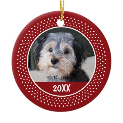 Photo Frame - Pet Baby Kid or Other - SINGLE-SIDED Christmas Tree Ornaments