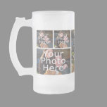 Photo Frosty Glass Mugs - personalized Collage Mug