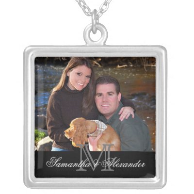 Photo Gift Necklace - Monogram with Photo, Text