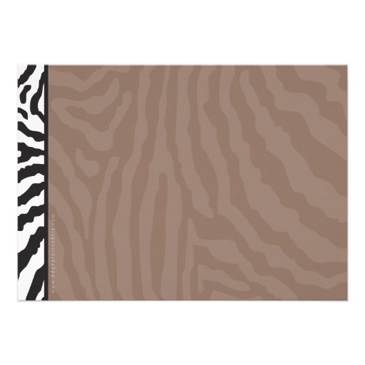 PHOTO GRAD PARTY INVITE zebra stripe