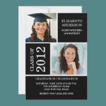 Photo Graduation Invitation ~Classy Black & White