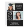 Photo Graduation Invitation ~Classy Black & White Photo Graduation Invitation ~Classy Black & White