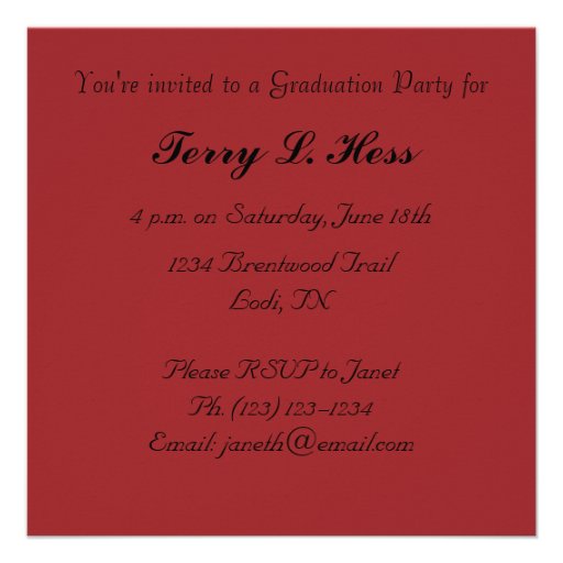 Photo Graduation Party Invitation