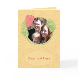 Photo greeting card with Rose