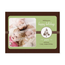 PHOTO GREETING POSTCARD :: modern spotty tree L2 by holidayboutique PHOTO GREETING POSTCARD :: modern spotty tree L2