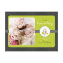 PHOTO GREETING POSTCARD :: modern spotty tree L3 postcard