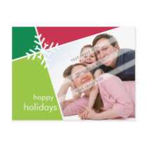PHOTO GREETING POSTCARD :: modernista snowflake L5 by holidayboutique PHOTO GREETING POSTCARD :: modernista snowflake L5
