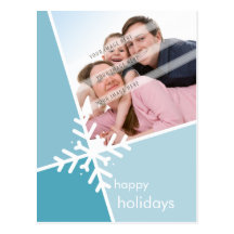 PHOTO GREETING POSTCARD :: modernista snowflake P3
