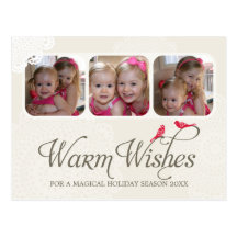 PHOTO GREETING POSTCARD :: warm wishes 1