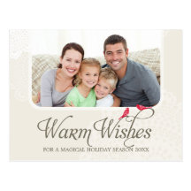 PHOTO GREETING POSTCARD :: warm wishes 1