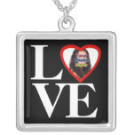 Photo Heart Frame LOVE Black and White with Red Pendants