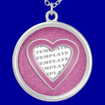 photo heart template necklaces