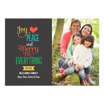 Photo Holiday Greeting Card | Merry Everything Announcements