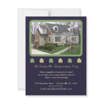 Photo Housewarming Invitation - Blue and Green