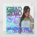 Photo Insert Graduation Party Coral Invitation invitation