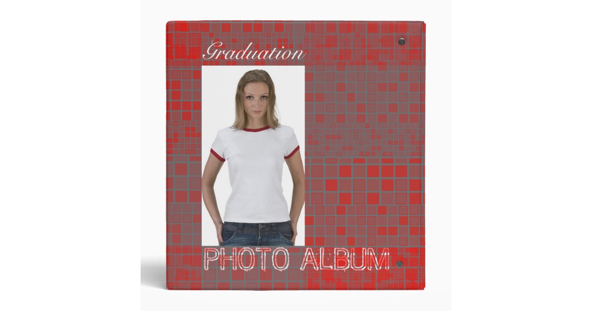 photo insert graduation photo album 2 binder zazzle graduation photo album