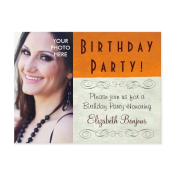PHOTO INSERT ~ Postcard / Invitation Birthday postcard