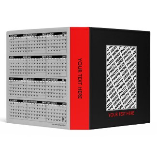 Photo Insert With 2011 Calendar Binder Red Spine binder