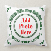 PHOTO Kiss Me I'm Irish - Green Circle Pillows