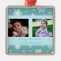 Photo Merry Christmas Grandma Ornament