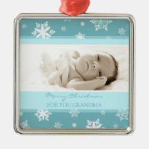 Photo Merry Christmas Grandma Ornament