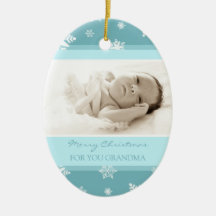 Photo Merry Christmas Grandma Ornament