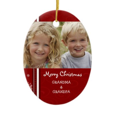 Photo Merry Christmas Grandparents Ornament