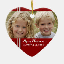 Photo Merry Christmas Grandparents Ornament