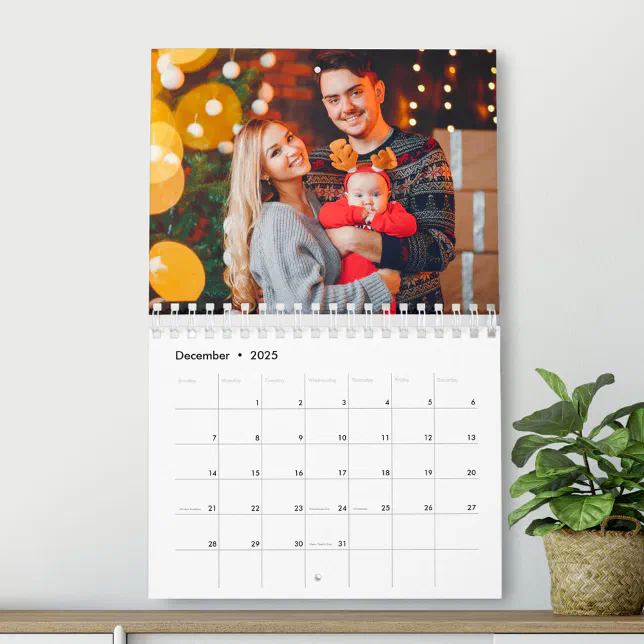 Photo Mosaic Mix Collage Family 2025 Calendar
