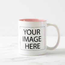 Photo mugs - pink two tone template 11oz