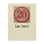 Photo number 20 table card postcard