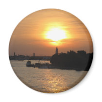 Photo of dramatic Sunset in Venice laguna, Italy Magnets